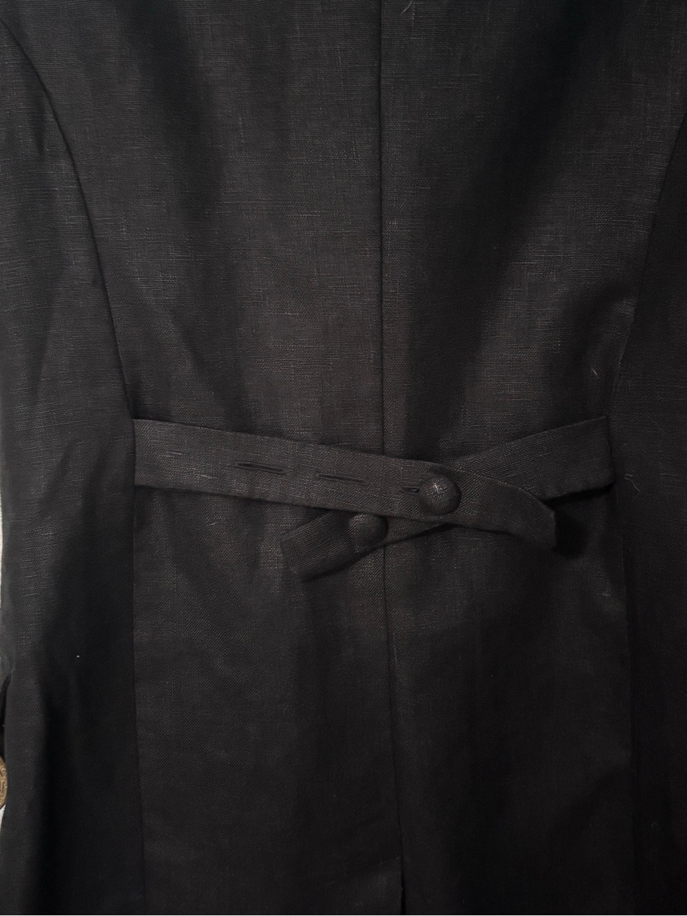 Black Faithfull Jane Linen Vest Size 6 - Picture 8 of 9